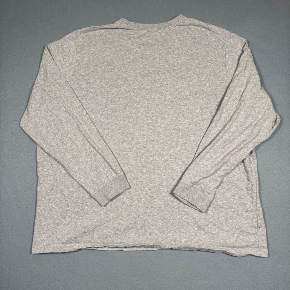 Nike Long Sleeve Shirt Mens 4XL Gray Silver Foil Just Do It Graphic Tee Big Tall - Picture 2 of 11
